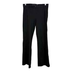 Betabrand Dress Pants Size Medium Charcoal Gray Faux Pockets Pull On Stretch